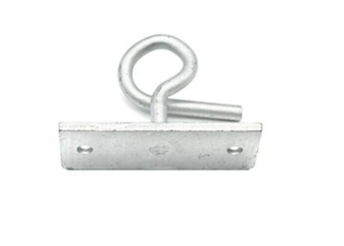 Wall mount FTTH C Type Hook Drop Cable Wire Clamp Galvanized Steel Outdoor Fiber Optic Cable Anchor Hook Fitting