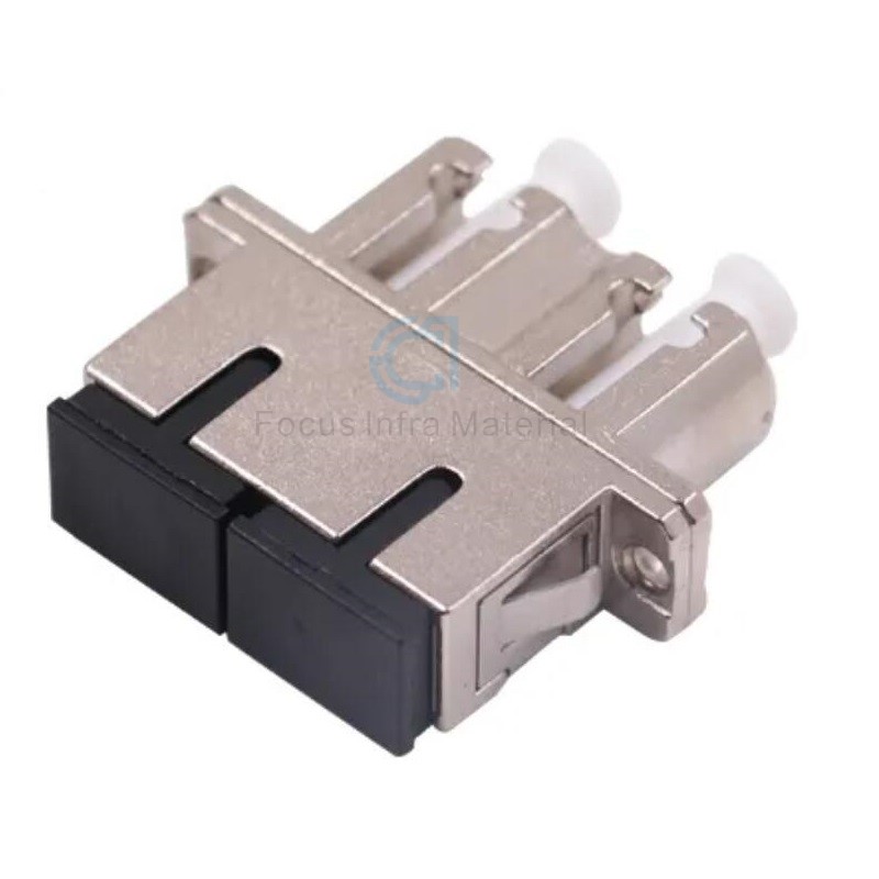 Telecom Network LC-Sc Dual Core Fiber Optic Adapter Coupler Telecommunications Grade Sc LC Metal Adapter