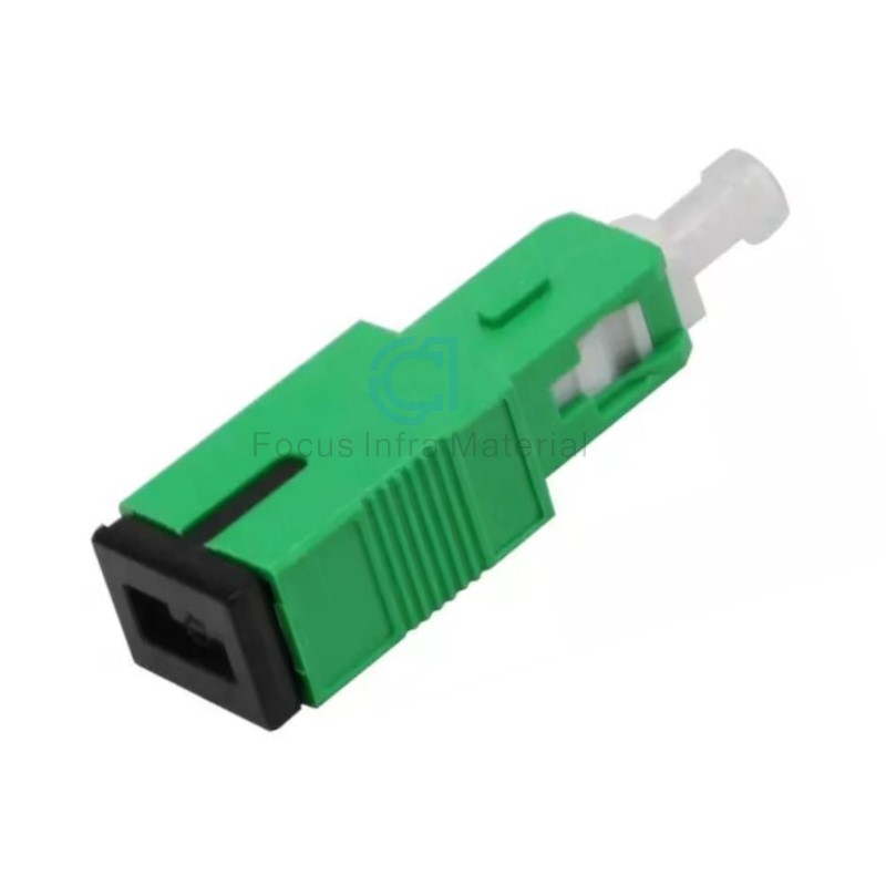 FTTH Connector Hybrid Optical Adapter FC APC Sc APC Wide Attenuation Range 0-30dB Plug in SC Fixed Male to Female Fiber Optical Attenuator Adapter