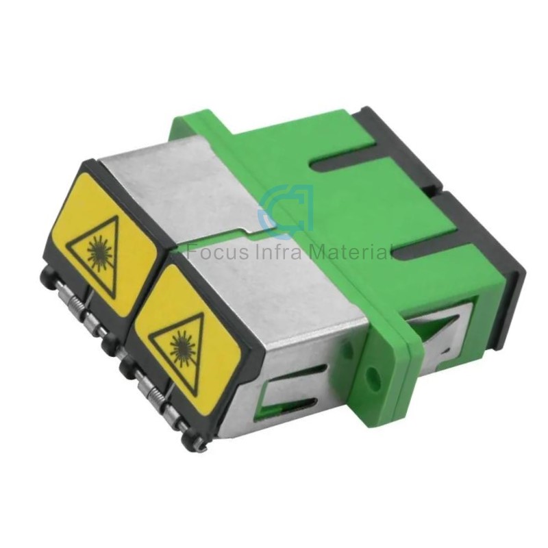 FTTH Fiber Optical Adapter Sc APC Dx Metal Side Shutter Network Sc APC Adapter