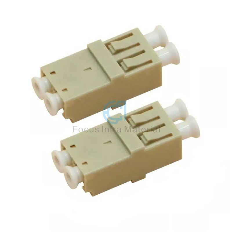 Fiber Optic Adapter Coupler LC PC MultiModeDuplex Fiber Optic Connector Simplex, Optic Adapter No Ear Without Flange Connector Adapter