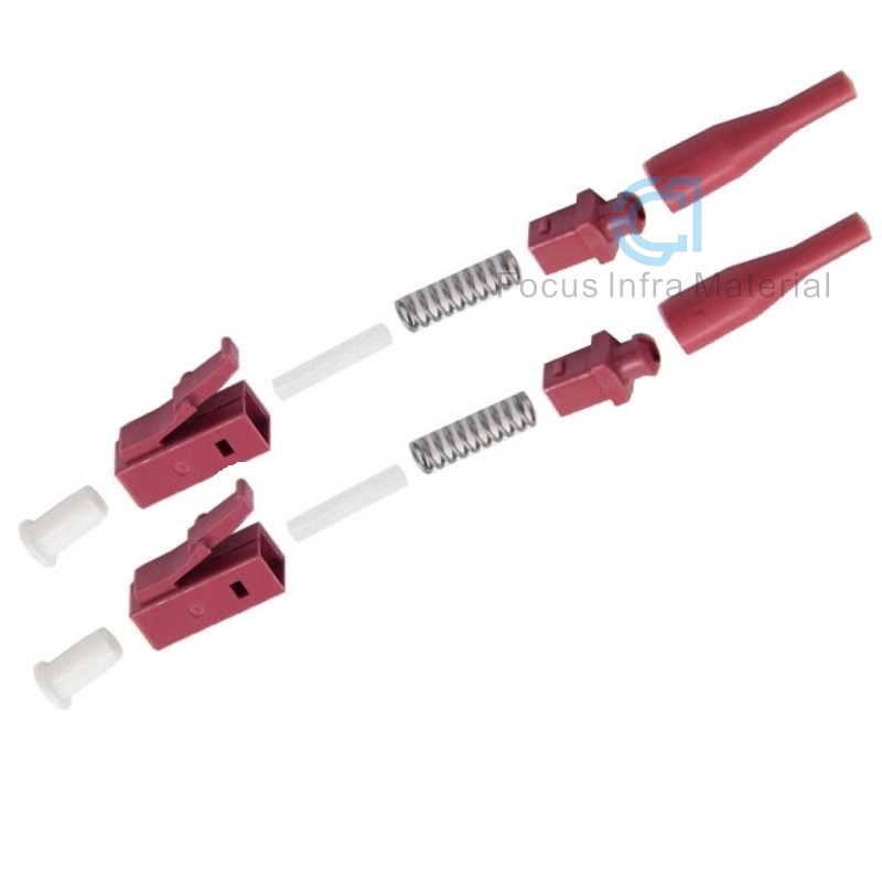 Fiber Optic Connector Patch Cord Pigtails LC PC Om4 0.9mm Sx 2.0mm Connector Parts Optical Network Accessories