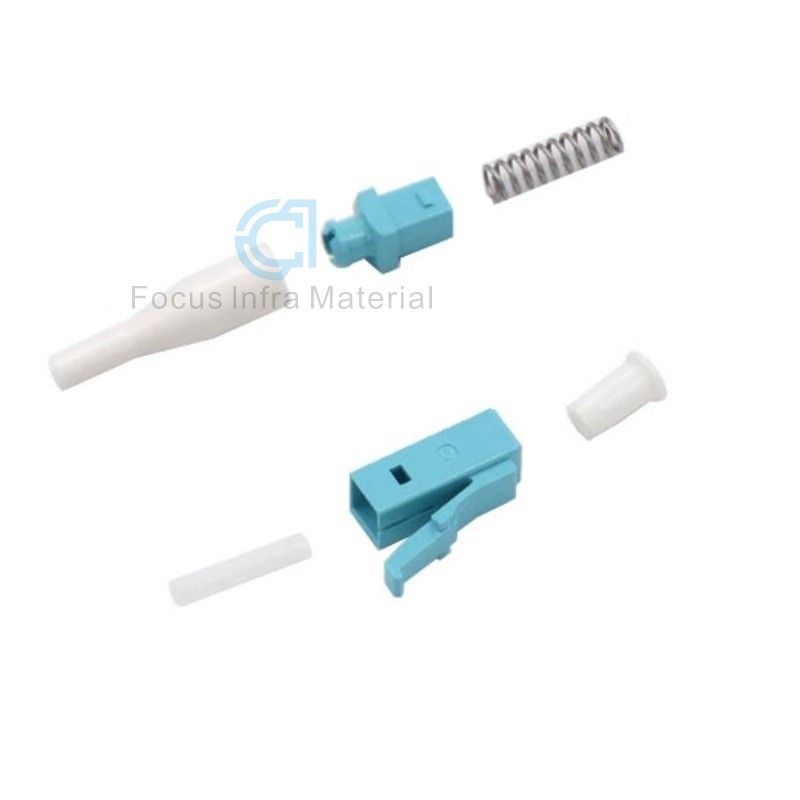 Fiber Optic Connector Patch Cord Pigtails LC PC Om3 Sx 2.0mm Connector Parts Seagreen Color Fiber Optic Connetion Accessories
