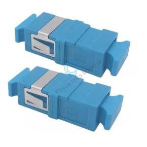 Fiber Optic Adapter SC UPC SM SX Without Flange Blue Cap Coupler