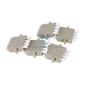 FTTX FTTH Fiber Optic Connector Adapters Quad With Flange