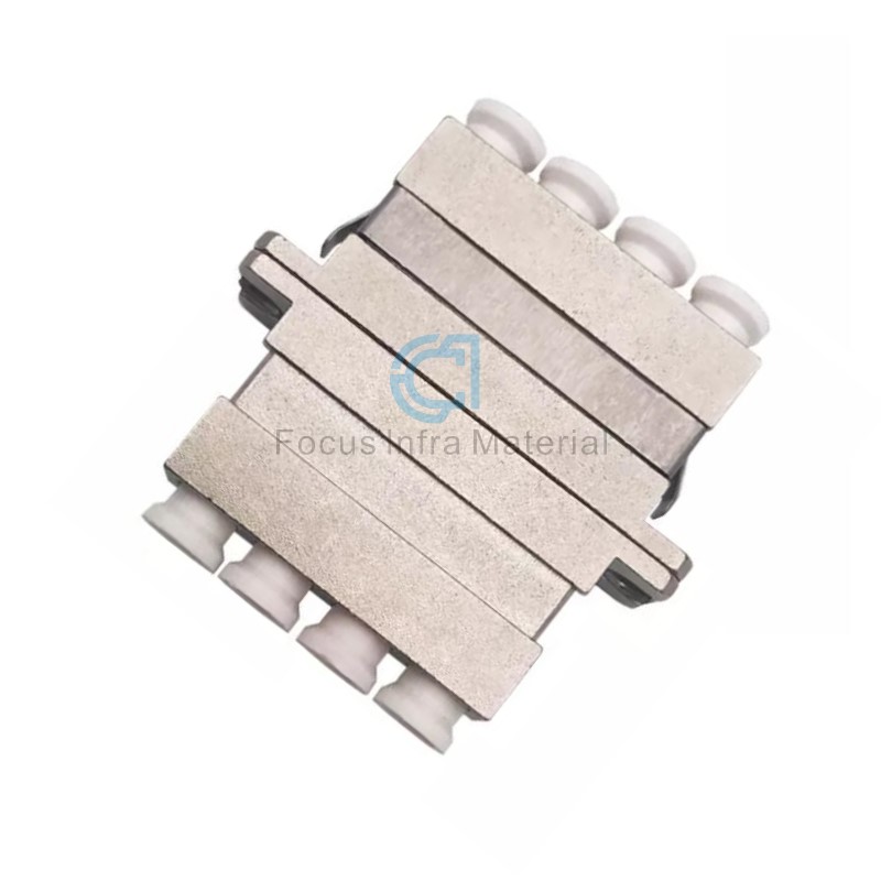 Fiber Optic Metal LC PC Optical Fiber Adapter LC Sm Quad 4 Core Fiber Optic Adapter for FTTH Network