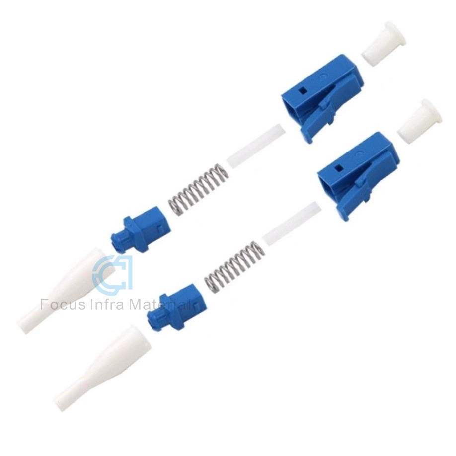 LC PC 0.9mm Simplex 2.0mm Fiber Optical Patchcord Pigtail Connector Parts for Drop Cable Connection