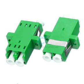 Fiber Optic Adapter LC APC SM DX Coupler with Flange